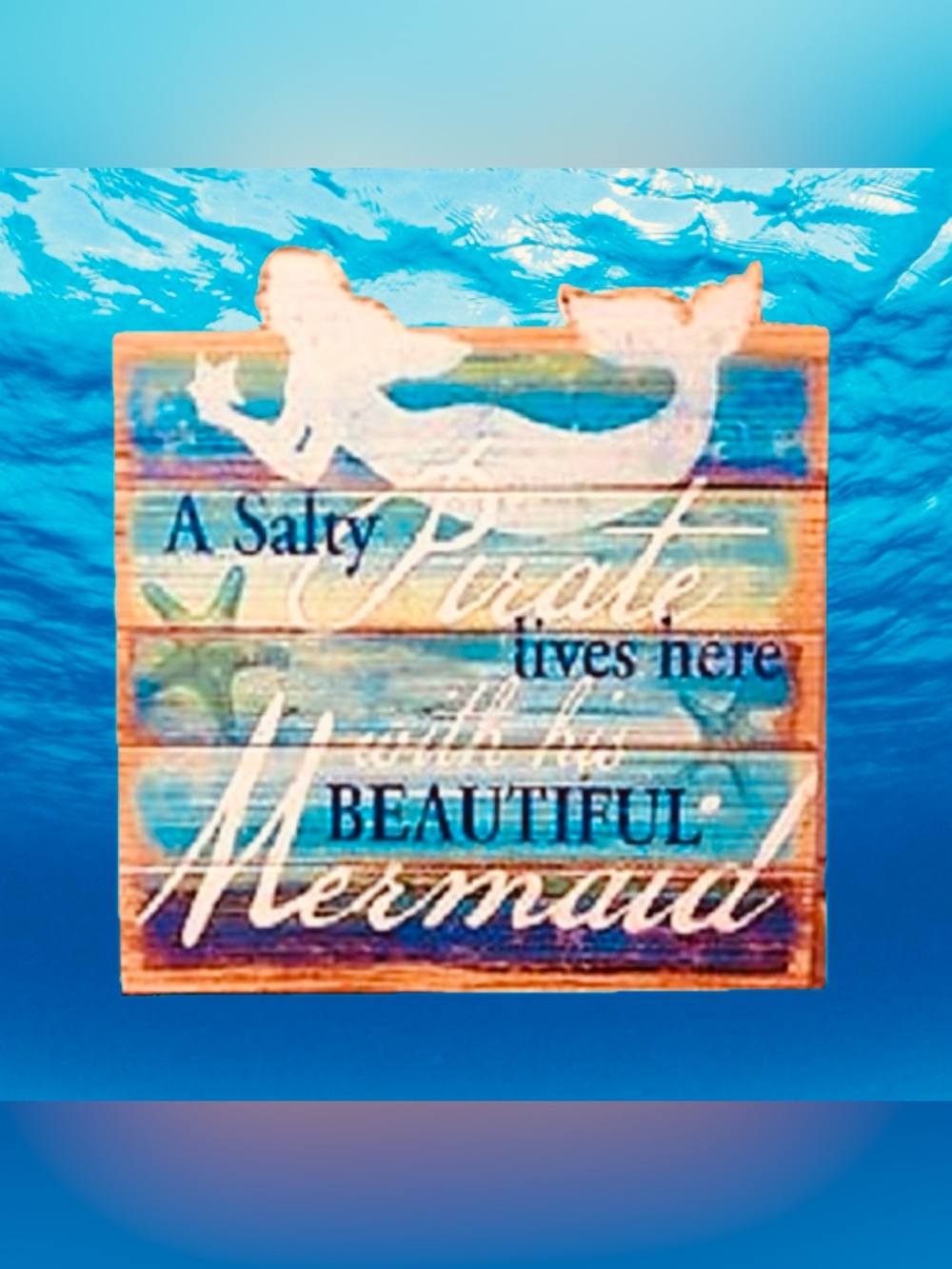 Beachy Mermaid Wall Plaque